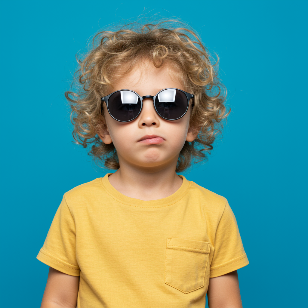 Bored kid with sunglasses